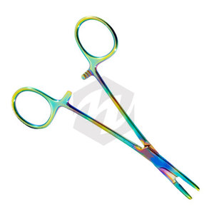 กรรไกรจับเข็ม Olsen Hegar ขนาด 6.5 นิ้ว เคลือบสีรุ้ง เครื่องมือผ่าตัดทางการแพทย์ เย็บแผล สแตนเลสสตีล เฮโมสตาท ทังสเตน - Product Image 5