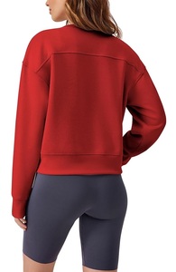 Sudadera de Algodón para Mujer, de Lujo, Manga Larga, Cuello Redondo, Hombros Caídos, Color Sólido, Cómoda, Talla Grande, del Mejor Precio, de Bangladesh - Product Image 2