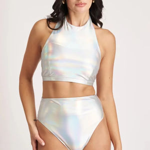 Top de Pole Dance para Mujer, Moda 2026, Cuello Alto, Ligero, Transpirable, Tela Elástica de Algodón, Ropa de Entrenamiento, Suministro OEM - Product Image 1