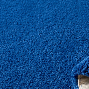 Tapis d'intérieur texturé uni en laine tuftée bleu roi antidérapant, tapis de sol doux pour salon, chambre à coucher, salle à manger, décoration moderne de la maison - Product Image 6