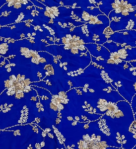 Premium Pearl Beaded Lace Fabric Embroidered <b>Sequin</b> Mesh Fabric Luxury Wedding Dress Bridal Gown Lace <b>Material</b> - Product Image 5