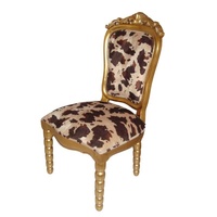 Chaise de salle à manger dorée antique Chaises en bois massif Chaise de salle à manger pour salle à manger Hôtel et restaurant Banquet Cuisine Ensemble de meubles