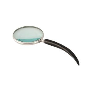 Loupe en véritable corne de buffle avec bordure argentée, articles cadeaux nautiques, loupe de poche personnalisable pour la lecture et l'inspection - Product Image 1