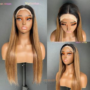 Vente chaude 28 Pouces Droite Vietnamien Perruques de Cheveux Humains AZ08 Couleur Suisse Avant de Lacet 100% Vierge Extensions de Cheveux Vietnamiens - Product Image 3