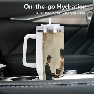 Vaso de acero inoxidable de 40 oz con logotipo personalizado para clubes de tiro con arco - Product Image 3