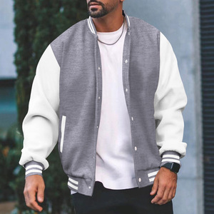 Classic Varsity Jacket Men's Casual Baseball Jacket <b>Coat</b> Regular Fit College Windbreaker for Spring Autumn - Product Image 1