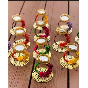 Leaf Base Flower Cut Vintage Hot Selling Metal Diwali Decor Urli With Great Quality at Wholesale Prices - Product Image 2