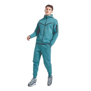 Nouveaux survêtements pour hommes à prix avantageux, fermeture éclair, coupe ajustée, tissu respirant, pour adultes, sans capuche - Product Image 1