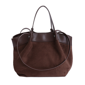<b>Black</b> Genuine Leather Shoulder <b>Bag</b> Lichee Texture Minimalist Design Open Top Two <b>Straps</b> 50-65cm Length All Seasons Daily Use - Product Image 1