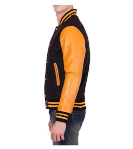 <b>Top</b> Quality Wholesale Wool Leather Sleeves Varsity Bomber Jacket College Baseball Jacket for men - Product Image 4
