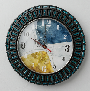 Modern Handmade Mosaic Pencil Sharpener Wall <b>Clock</b> <b>Silent</b> Round Decorative <b>Clock</b> - Product Image 5