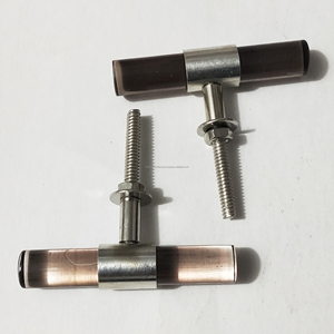 Luxury Acrylic Transparent Brown Resin Door Pulls with Metal Accents Modern Sleek Handles for Cabinets Drawers and Interior Door - Product Image 1