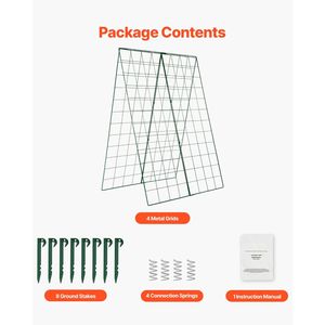 Treillis pliable en métal de 1,2 m pour concombres avec pinces de fixation pour plantes grimpantes - Product Image 6