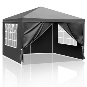 10 X 10 Gazebo Waterproof Outdoor Patio Canopy Black Party Tent for Wedding & BBQ Catering - Product Image 1