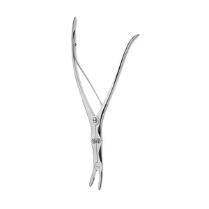 Rongeur à os manuel en acier inoxydable à double action, à mâchoires larges courbées, instrument chirurgical orthopédique pour une coupe précise des os - Product Image 4