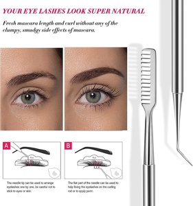 Petits ciseaux amincissants pour le maquillage des sourcils Ciseaux à cils en acier inoxydable Mini ciseaux texturés Logo du pack OEM - Product Image 6