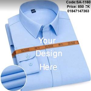 Tela de algodón sólido textura Garrunty Algodón puro mangas completas vestido de hombre camisa de oficina formal para hombres de fábrica de Bangladesh - Product Image 4