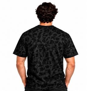 Black <b>Leopard</b> <b>Print</b> T <b>Shirt</b> Unisex Short Sleeve Crew Neck Casual Streetwear Graphic Tee Custom Sports Training Summer Top - Product Image 2