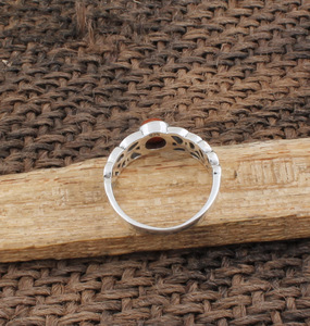 Bague de mariage en turquoise italienne naturelle sertie clos, en argent sterling 925, avec pierre précieuse Moonga méditerranéenne authentique, bijoux pour femme - Product Image 6