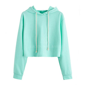 เสื้อฮู้ดครอปท็อปผู้หญิงสำหรับฤดูหนาว น้ำหนักเบา ขนาดสั่งทำได้ ผลิตจากผ้าฝ้าย 100% คุณภาพพรีเมียม ระบายอากาศได้ดี ป้องกันการเกิดขุย ใส่สบายๆ - Product Image 1