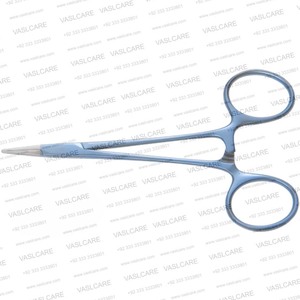 Portaagujas de titanio PAR de 5″ (12.5cm) con mandíbula para polvo de diamante – Instrumento microquirúrgico de precisión para blefaroplastia de Vaslcare - Product Image 2