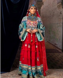 Robes de mariée afghanes Kuchi pour femmes, nouveaux modèles très demandés, broderies riches, patchwork, fabrication artisanale, robe afghane pour adultes - Product Image 4