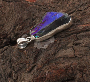 Collar de Plata de Ley 925 con Dijes de Drusa Azul Natural, Estilo Vintage, Brillante, Joyería Fina Unisex, Venta al por Mayor - Product Image 4