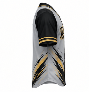 Maillot de baseball respirant brodé en 3D, vente en gros, grande taille, unisexe, en polyester, personnalisé pour équipe de ligue de baseball américaine - Product Image 5