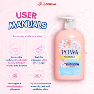 Powa Lingerie Detergent 600G Deep Clean Floral Scent Liquid Cleaner for Underwear Safe For Sensitive Skin - Product Image 6