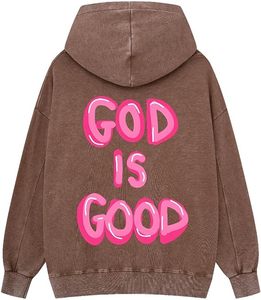 Sudaderas con Capucha con Diseño Religioso de Jesús para Hombres y Mujeres, Sudadera con Versículo Bíblico, Estilo Acid Wash - Product Image 2