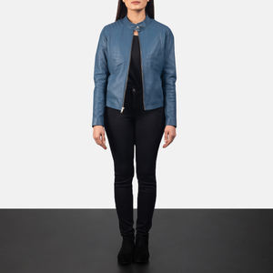 Veste d'hiver classique pour femme en cuir d'agneau véritable imperméable, doublée de laine, conçue pour le confort et la chaleur, style urbain moderne - Product Image 6