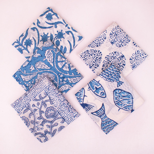 New Ready Sell Collection Eco-Friendly Cotton Floral Hand Block Printed Square <b>Bandana</b> Multifunctional Men Women Accessories - Product Image 2