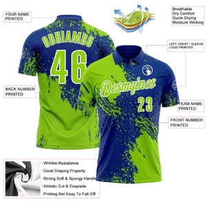 เสื้อโปโลแขนสั้นโพลีเอสเตอร์พิมพ์ลายแบบ Sublimation ผ้าแห้งเร็ว เสื้อโปโลทีม สั่งซื้อจำนวนมาก ขายส่ง - Product Image 6