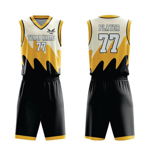 Uniforme de baloncesto sublimado personalizado, camiseta sin mangas negra y dorada con pantalones cortos, uniformes de baloncesto sublimados que absorben la humedad - Product Image 1
