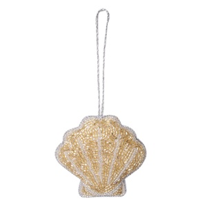 Adornos Hechos a Mano para Árbol de Navidad Personalizados Venta Al por Mayor Santa Sea Shell Sea Horse Cangrejo Decoraciones Bordadas - Product Image 6