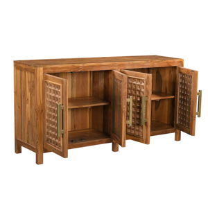 Modern Solid Teak Wood <b>Storage</b> Cabinet Living Room <b>Sideboard</b> Buffet Furniture Resort Villa Hotel Furniture - Product Image 3