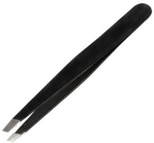 Pinzas Profesionales de Acero Inoxidable para Cejas y Pestañas, Inclinadas, Negras, con Características de Seguridad, Puntiagudas para Extensiones de Pestañas Encarnadas - Product Image 3