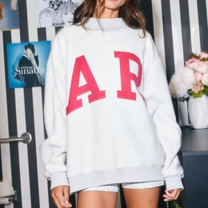 เสื้อสเวตเชิ้ตคอเต่าแบบกลับด้านได้ พิมพ์ลายโลโก้ตามสั่ง สำหรับผู้หญิง รุ่นใหม่ล่าสุด แขนยาวทรงโอเวอร์ไซส์ จากผู้ผลิต - Product Image 5