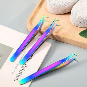 Pince à épiler d'extension de cils de volume en acier inoxydable personnalisable outils d'assemblage de qualité industrielle faux cils OEM ODM pris en charge - Product Image 6