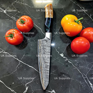 Cuchillo de Chef de Cobre Damasco Hecho a Mano, Cuchillo de Cocina Forjado de Alta Calidad, Cuchillo Profesional para Cocinar, Mango Personalizado, Marca Privada - Product Image 2