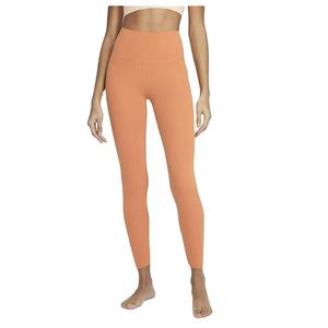 Leggings orange unis à taille haute, longueur intégrale, sans couture, tricotés, extensibles, pantalons de yoga, vêtements de sport pour femmes - Product Image 1
