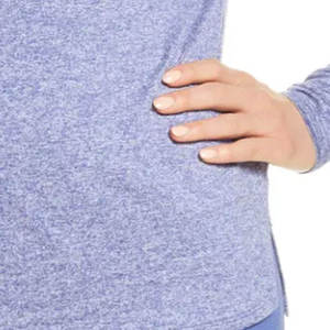 Camiseta de Algodón Puro Blanca Lisa de Manga Larga con Cuello Holgado y Logotipo Personalizado para Mujer, Camiseta de Punto de Verano con Top Interior - Product Image 5