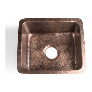 Fregadero de cobre de doble sección estilo rústico para cocina, lavabo de metal de alta calidad con diseño martillado de cobre antiguo - Product Image 5