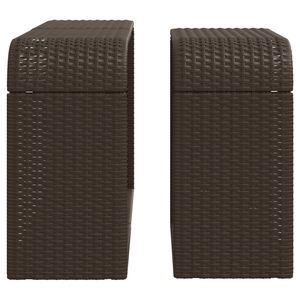 Étagère de rangement en rotin PE durable et en acier thermolaqué, couleur marron - Product Image 4