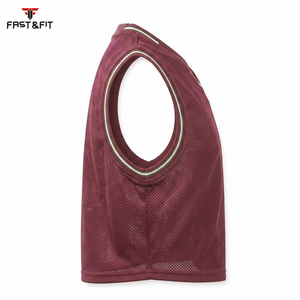 New Quality Vintage <b>Mesh</b> Tank <b>Top</b> for Men Custom 100% Polyester Eco-Friendly Quick Dry Breathable Gym Sport Summer Wear - Product Image 3