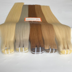Lot de Cheveux Naturels Remy Doux et Soyeux, Lisses, Blond Clair, Tissage Double Machine, Matière Première Vietnamienne, 100g - Product Image 5