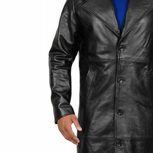 <b>Long</b> PU Leather Trench <b>Coats</b> Wholesale Fashion Overcoat Belted Winter <b>Coat</b> Custom OEM ODM Private Label Manufacturer - Product Image 6