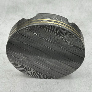 Luxury Handmade Damascus Steel <b>Ashtray</b> Unique Layer Design Metal <b>Ashtray</b> for Office Desk Smoking Accessories - Product Image 3