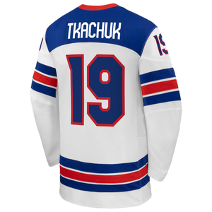 Camisetas de Hockey del Equipo Olímpico Estadounidense 2026, 43 Hughes Matthews Tkachuk EICHEL, Mangas Largas, Jerseys de Hockey sobre Hielo Cosidos - Product Image 4