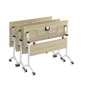 Modern Height Adjustable <b>Desk</b> with Wood Top and White Legs for Office Use - Product Image 3